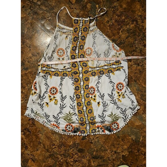 Alter'd State‎ Tank/ Blouse Graphic White Spaghetti Strap flowy Size Medium (A5) - Picture 6 of 10
